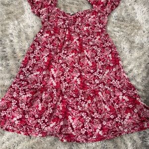 Speechless Red and White Floral Dress
